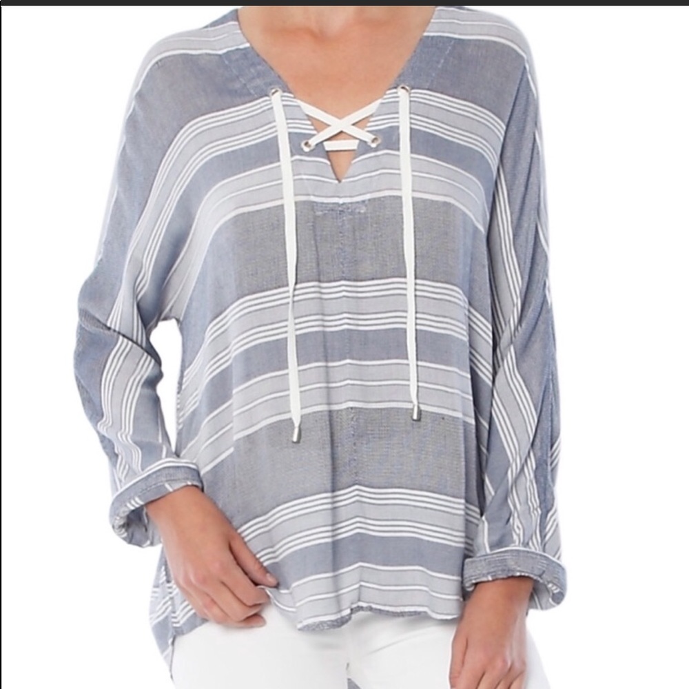 Rails Striped Tunic Drawstring Top NWT XS